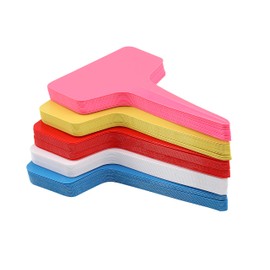 KINGLAKE Plant Labels,100 Pcs Multicolor Waterproof Plastic Plant Tags T-Type Nursery Garden Labels 6 x10cm,5 Colors