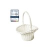 Neustanlo Flower Litter Basket, Small White Lacquered, Height: Approx. 11/24