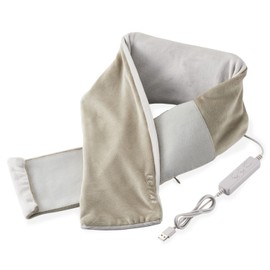 Elecom Gurege HCW-BA02BE Waist Warmer, Neck Warmer, Muffler, 2-Way, Electric Heating, USB Powered, 3 Temperature Adjustment, Up to Approx. 177°F (45°C), Warming Timer Function