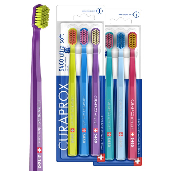 Curaprox 5460 Ultrasoft Toothbrush, 6 Pack