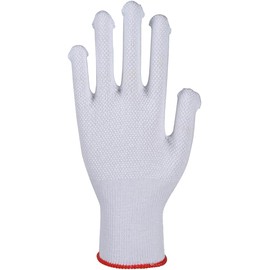 ABENA Cotton Work Gloves | Pack of 12 Pairs | Size 7 | Latex-Free | Elasticated Gloves with Gripping Dots | Soft, Comfortable, and Durable | Ideal for Warehouse Work, Mounting and Packing