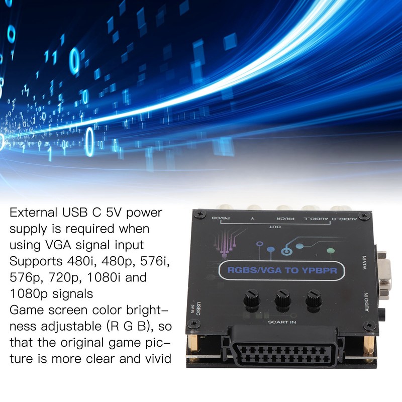 RGBS VGA SCART to YPBPR Component Converter for SFC for