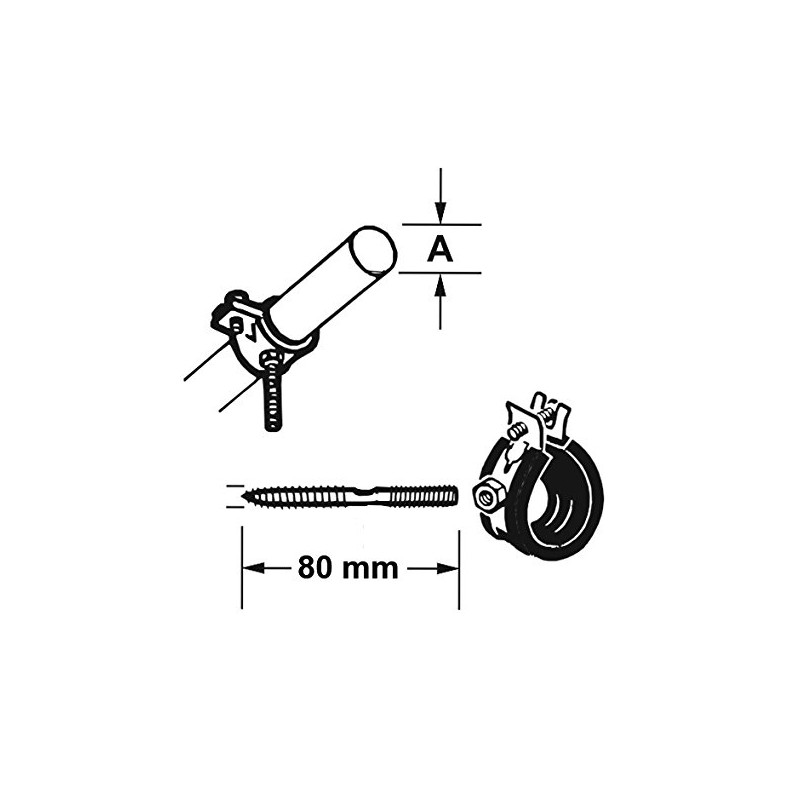 CORNAT T562123 Pipe Clamps with Noise Insulation Insert, zinc-Plated, 1"