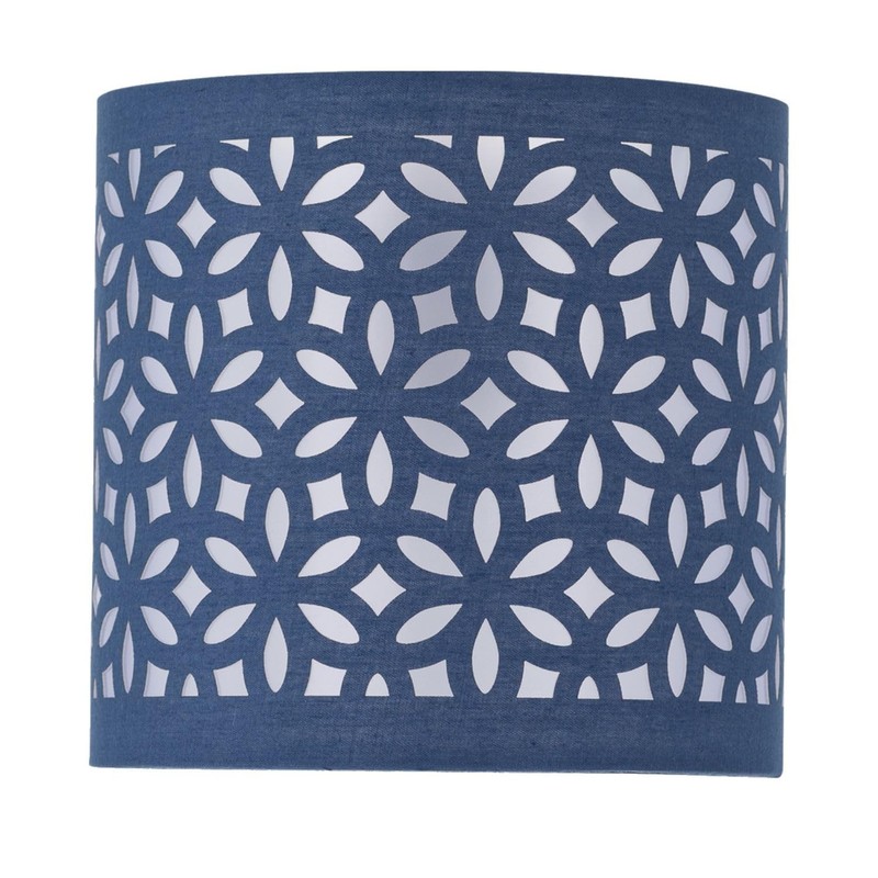 firstchoicelighting Set of 2 Navy Blue Table Lamp Shades, Lampshades