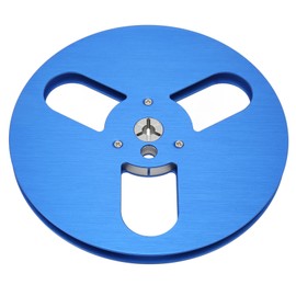 1/4 7 Inch Empty Reel 3 Hole Aluminum Alloy Opening Machine Part Takeup Reel for TEAC Blue