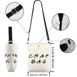 WCGXKO TV Show Friends Inspired Crossbody Bag Crap Bag Gift Friends Inspired Gift TV Show Merch (Crap Cro CA)
