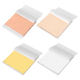 sourcing map 400 Pcs Gold Leaf Sheets 5.5" x 5.5" Imitation Gold Foil Sheets for Crafts,Picture Frames,Sculpture,Nails and DIY Arts Decoration,4 Colors