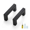 Ravinte 5 Pack Squre Cabinet Pulls 2-1/2 Inch Black Kitchen