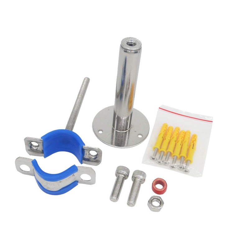Stainless Steel Adjustable Pipe Clamp Bracket - Wall/Ceiling Mount Support