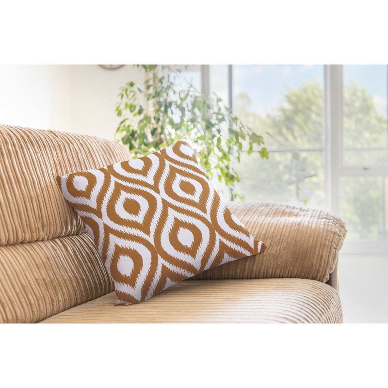 TreeWool (2 Pack Ogee Ikat Accent Cotton Canvas Cushion Covers