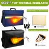 Fireproof Money Bags with Lock-6500°F Fireproof Document Box,10 Layers Insulation