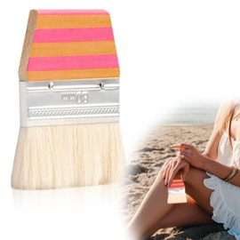 Sand Beach Cleaning Brush Sand Remover Brush Body Skin Cleaning Beach Accessories Soft Sand Off Brush for Vacation Lightweight & Portable Holiday Essentials(Stripe)