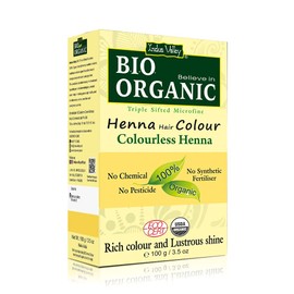 Indus Valley Bio Organic Natural Henna Hair Color For Grey Hairs -100gm (Colorless Henna)