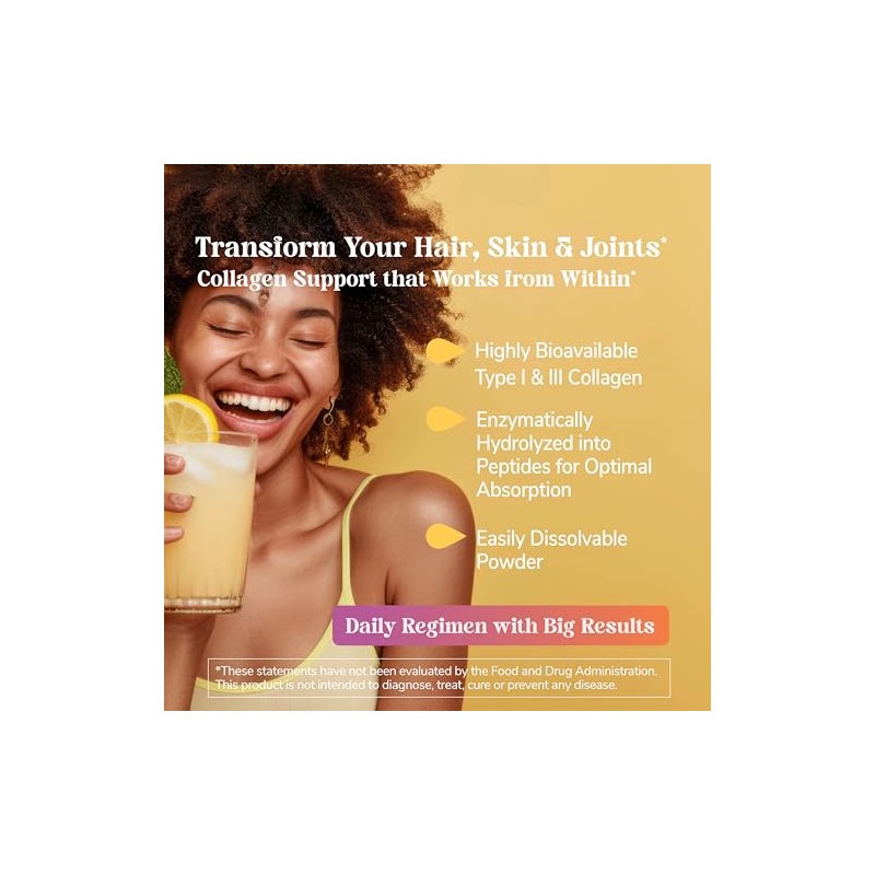 21st Century, Hydrolyzed Collagen Peptides, 20g, Unflavored | Bovine Collagen