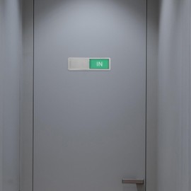 Operitacx Office Signage Signs Door Sign Out of Office Sign In Out Sign Synthetic Resin Various Sliding Door