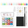 Gradient Palette Pat Painting Semi Permanent Soak Off UVLED Bar with 100 Sponges for Gel Nail Design, 05 6 / 그라데이션 팔레트 패트 페인팅 젤 네일 디자인용 스펀지 100개 포함 세미 퍼머넌트 소크 오프 UVLED 바, 05 6
