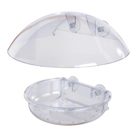 Jacobi Jayne Small Window Bird Feeder I Love Robins Window Feeder - Window Bird Feeder UK for Small Birds, Window Bird Feeder with Strong Suction Cups