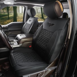 LPI Truck Heavy Duty Premium Truck Seat Covers for Front Seats, For Full-Size Truck SUV, Padded Seat Cover with Bottom Wrap-around, Front Seat Protector; Front & Rear Storage Pockets, Waterproof, 2 pc