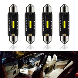 NGHEY 41MM Car 4PC Reading Light 6000K 12-24V Carriage Light License Pate Light, Error Free And Non-Destructive Installatio
