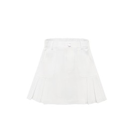 Kukume 2024 Girl's Denim Skirts Elastic Waist Pleated Toddler Girls Jean Skirt Size 10-12 (US, Age, 7 Years, 8 Years, White)