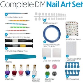Toysical Nail Art Kit for Girls Nail Polish Sets for Kids Non Toxic - Blue - Toysical