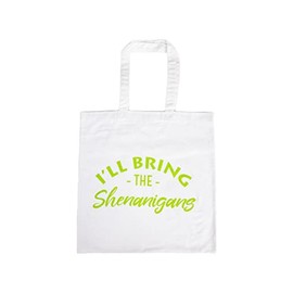 Funky Junque Canvas Tote Bag: I'll Bring The Shenanigans (Green)