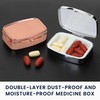 kwmobile 2 Compartment Pill Box - Set of 2X Stainless
