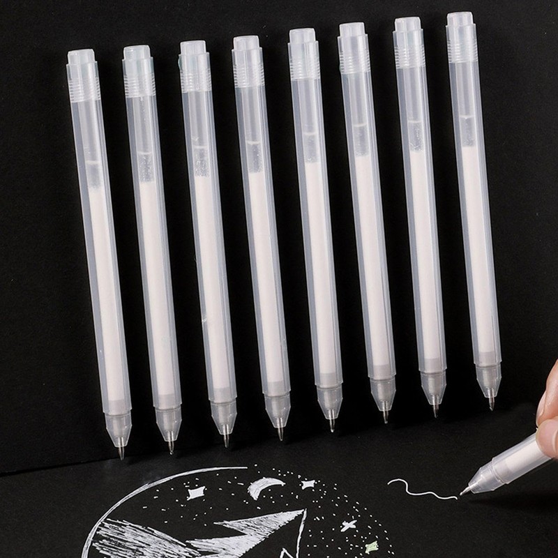 6 Art Line Pens, White Gel Pens, White Gel Pens