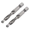 sourcing map 2 Pieces Combined Drill Tap TiAlN Coated Cobalt