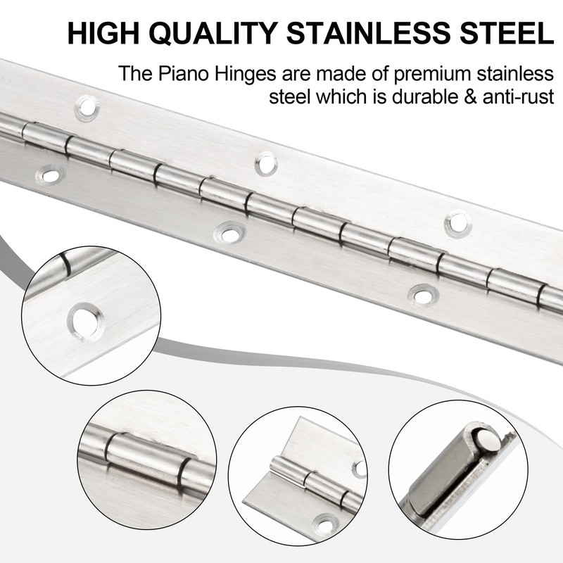 Piano Hinge 48 Inch x 1.2 Inch Heavy Duty Continuous