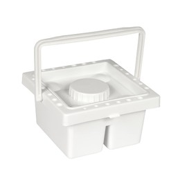 Creative Mark Brush Basin - All in One Unit for Storage, Shaping, Cleaning, and Soaking - 6.5 x 6.5 x 3.5" with Lid