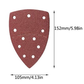 40 Pieces Sanding Pads, 11 Hole Sanding Sheets Hook and Loop 8Pcs Each Assorted 40/60/80/120/180 Grits,Bosch Sanding Pads