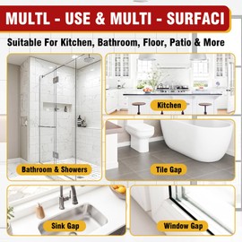 Tile Grout Repair Kit, 2 Pack White Grout Sealer for Shower, Bathroom, Tile, Kitchen, Waterproof Grout Cleaner Restore and Renew Floor, Tile Gaps, Joints, Lines