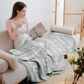 BOOPBEEP Healing Throw Blanket with Inspirational Thoughts and Prayers- Religious Soft Inspirational Blankets and Throws 50x60 Inch, Perfect Caring Gift for Men & Women