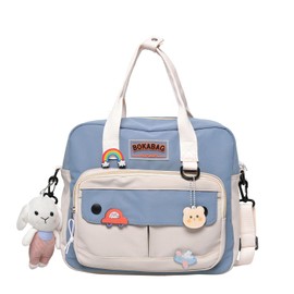 Cute Bags Kawaii Backpack Messenger Bag For School,Aesthetic Backpacks Multifunction Laptop Japanese Ita for Teen Girls Kids Lunch Totes