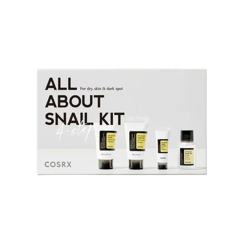 Cosrx All Snail Skincare Kit Pasos Viaje Limpia Hidrata Repara