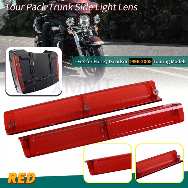 Unbranded Red Lens Tour Pack Trunk Side Light For Harley