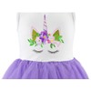 Unique Baby Girls Summer Unicorn Dress with Tutu (5/L, Purple)