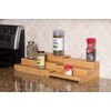 Lipper International 8807 Bamboo Wood Expandable 3-Tier Step Shelf Kitchen