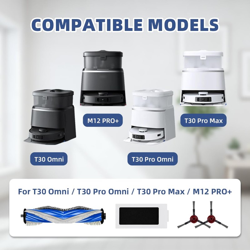 shepanyi Accessories Compatible with Ecovacs Deebot T30 Omni, 1 Main