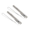 2Pcs Mini Flashlight Pocket Clip Stainless Steel ABS Rechargeable 600mAh
