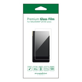 Musashino LABEL Premium Glass Film for NW-ZX700 Series, High Gloss Glass, Anti-Fingerprint Treatment, Crack-resistant Treatment, Surface Hardness 10H, Round Edge, Musashino Label
