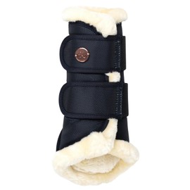 Marengos - Dressage Gaiters Modern Rose | Horse Gaiters with Soft Shock Absorbing Faux Fur | Waterproof & Breathable | Gaiters for Horses | Horse Leg Protection in Black | Size L