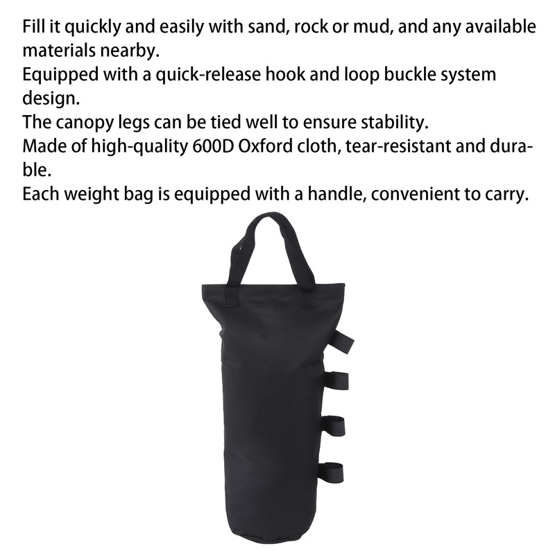 4pcs Heavy Duty Sandbag Canopy Weight Sand Bags Portable Weight