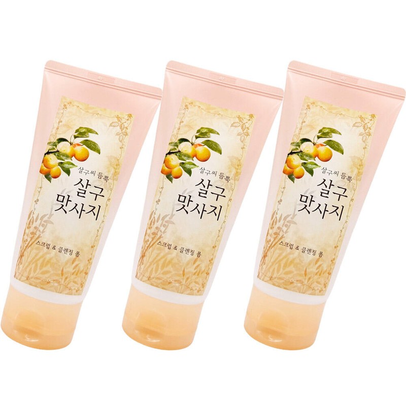 Debon 드봉 살구씨 듬뿍 살구맛사지 스크럽 클렌징 폼 120g x3개