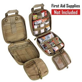 LIVANS Bolsa tctica de primeros auxilios, Molle EMT Bolsas Rip-Away Militar IFAK Bolsa mdica para exteriores, kit de supervivencia de emergencia de...