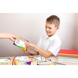 100PCS Rainbow Teacher Mail Notes Cards for Students Good Behavior Chart Postcards for Classroom, Back to School Positive Brag Card for Elementary/Preschool/Kindergarten Supplies