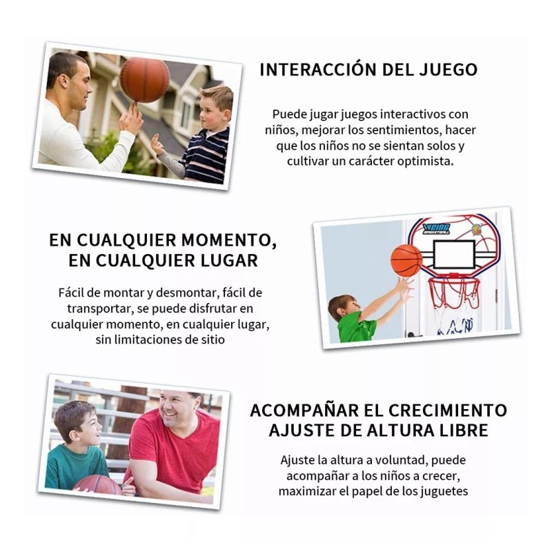 GB-01 Kit De Aro De Baloncesto Para Niños, Bomba +