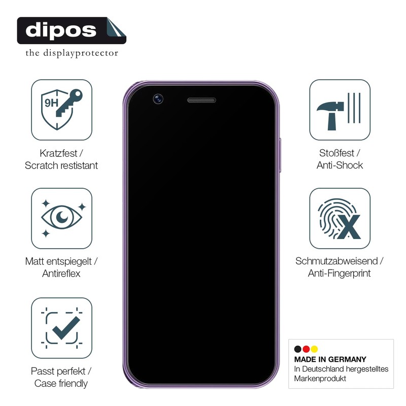 dipos I 2x Displayschutz 9H matt kompatibel mit SOYES XS16