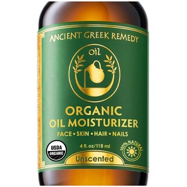 Unscented Organic Blend of Almond, Jojoba, Grapeseed, Olive and Sunflower oils with Vitamin E. Daily Moisturizer for dry Face, skin, Hair, Cuticle, Sc